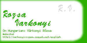 rozsa varkonyi business card
